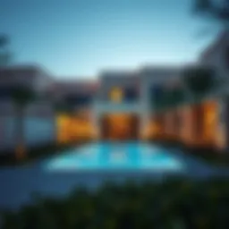 Stunning exterior view of Al Falaj Villas showcasing modern architecture