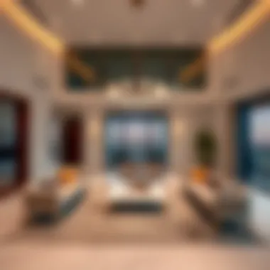 Luxurious interior design of a living space in Al Falaj Villas