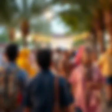 The vibrant community atmosphere at Al Twar Park during a local event