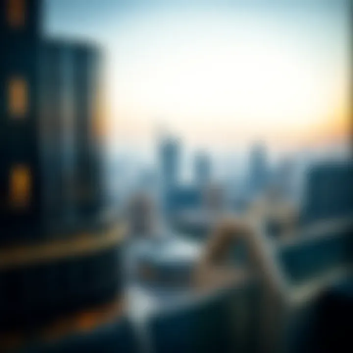 Skyline Integration of Tower B Aerial view highlighting the location of Park Gate Residence Tower B within the Dubai skyline