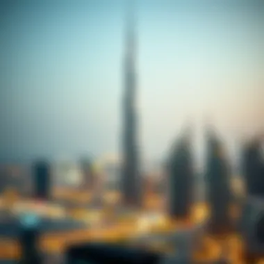 Economic graph illustrating the impact of Burj Khalifa on Dubai's real estate market