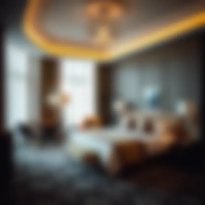 Elegantly Designed Accommodations at Andaz Hotel Luxurious guest room interior at Andaz Hotel Dubai with elegant decor