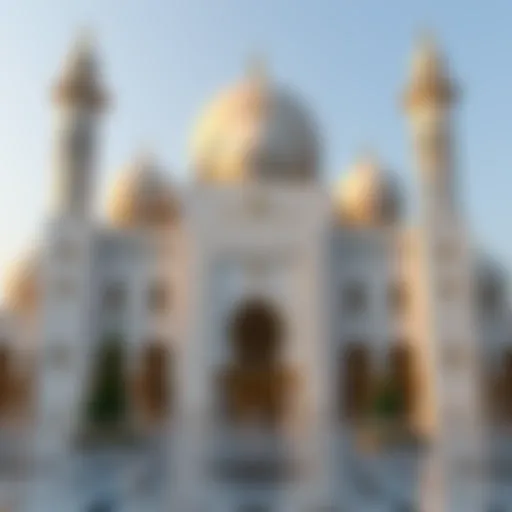 Grand exterior view showcasing the intricate façade of Dubai's largest mosque