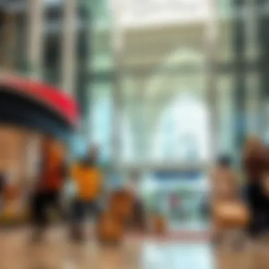 Vibrant Commercial Offerings of the Atrium Building Commercial spaces within the Atrium Building bustling with activity