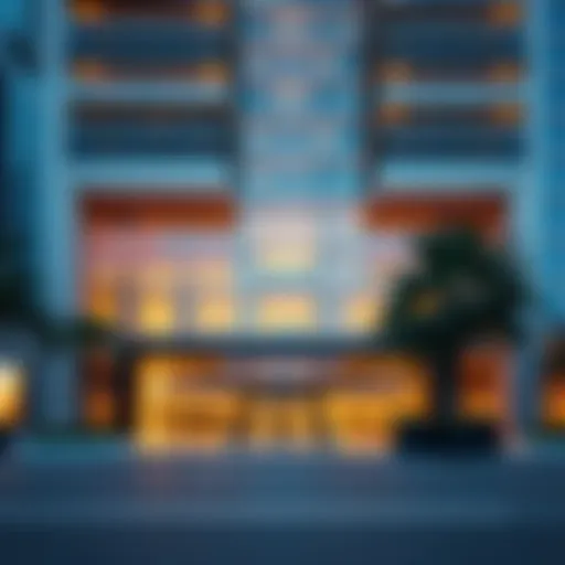 Modern Architectural Marvel of the Atrium Building Exterior view of the Atrium Building showcasing its modern architecture