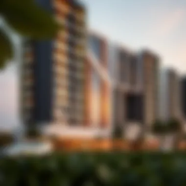 Modern residential building developed by Azizi Construction