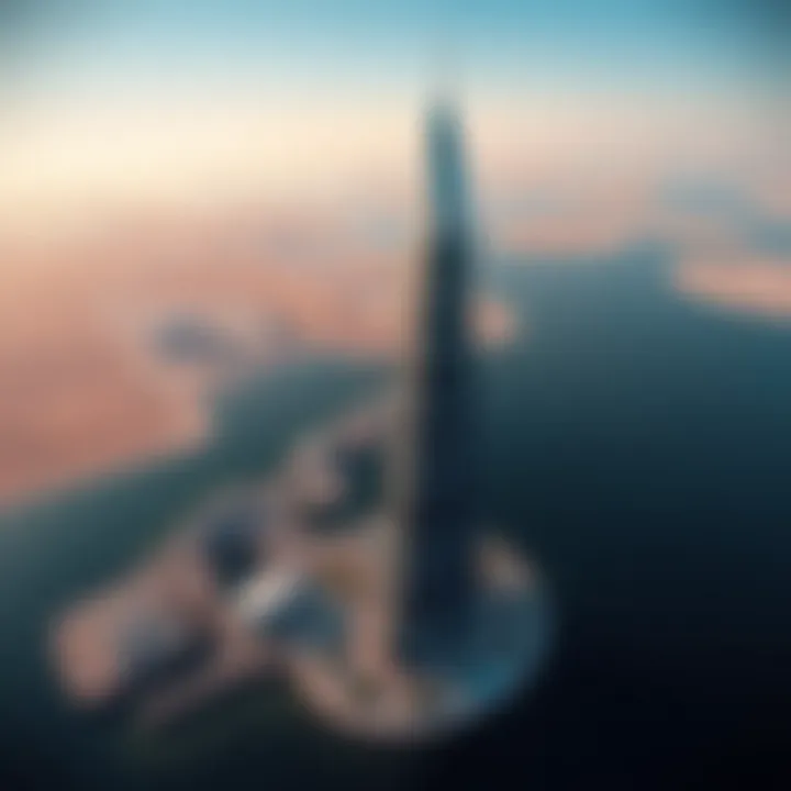 Aerial view showcasing Baheen Tower and Reem Island