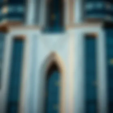 Architectural details of Baheen Tower's facade