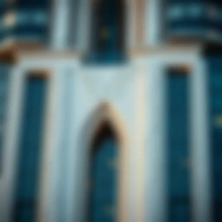 Architectural details of Baheen Tower's facade