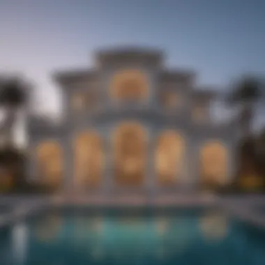 Stunning Villa Architecture Luxurious villa facade in Dubai