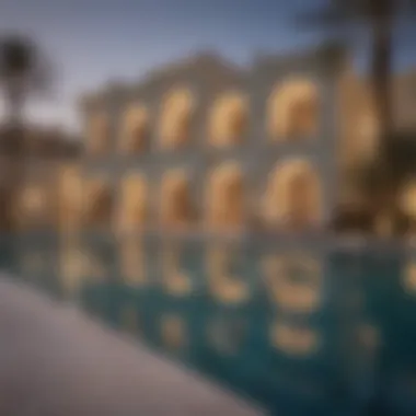 Beautiful pool area in a Dubai villa