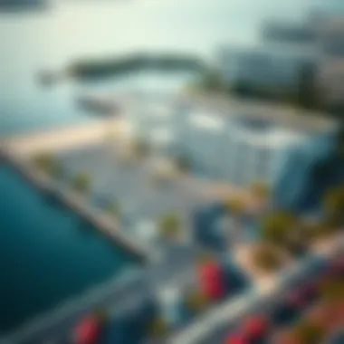 Parking Facilities at Blue Water Island Aerial view of Blue Water Island showcasing parking facilities