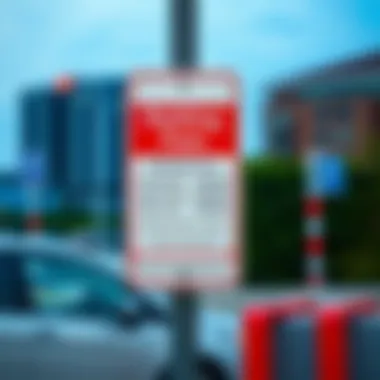 Parking Fees Signage at Blue Water Island Signage indicating parking fees at Blue Water Island