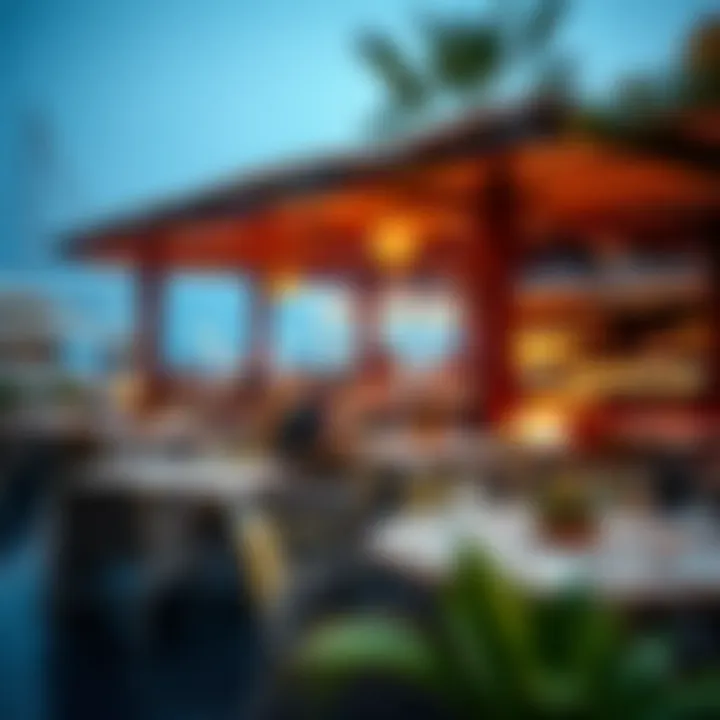 Luxurious waterfront dining options on Bluewaters Island