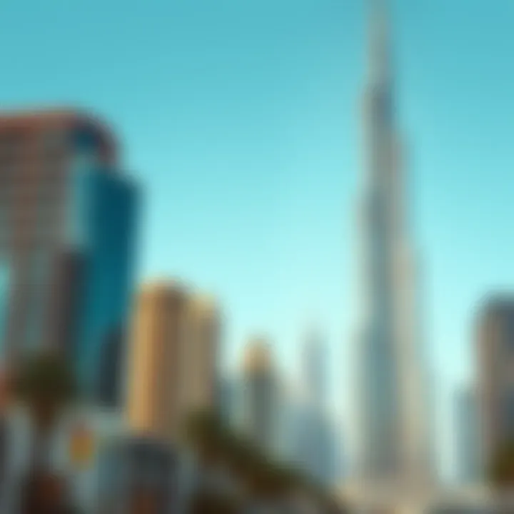 Comparison illustration featuring Dubai Creek Tower and other skyscrapers in Dubai