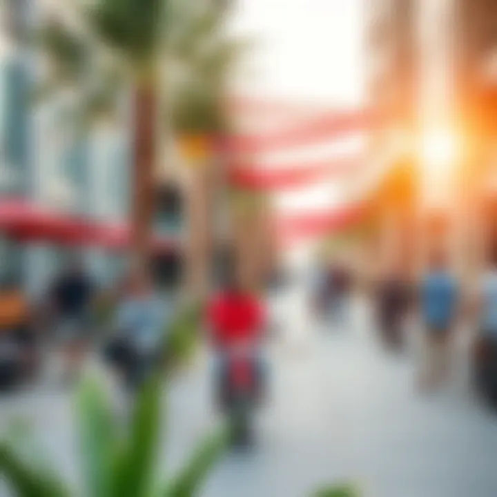 Vibrant community life surrounding the Iridium Building in the heart of Al Barsha.