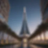 Stunning architecture of Concorde Tower in Dubai