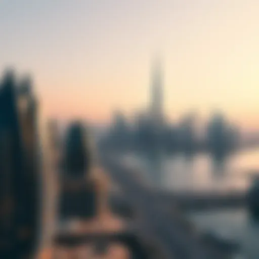 Skyline of Dubai showcasing modern architecture
