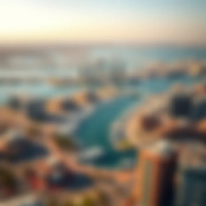 Aerial view showcasing the stunning skyline of Cove Creek Harbour