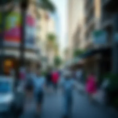 Vibrant community scene surrounding DEC Tower