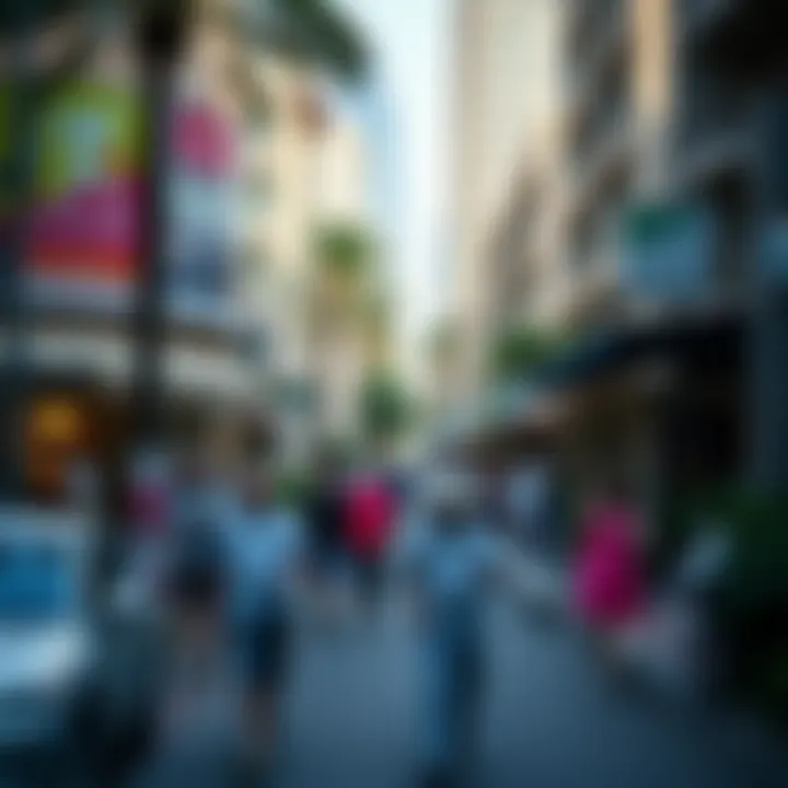 Vibrant community scene surrounding DEC Tower