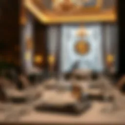 Elegant dining setting with luxurious tableware at a Dubai restaurant