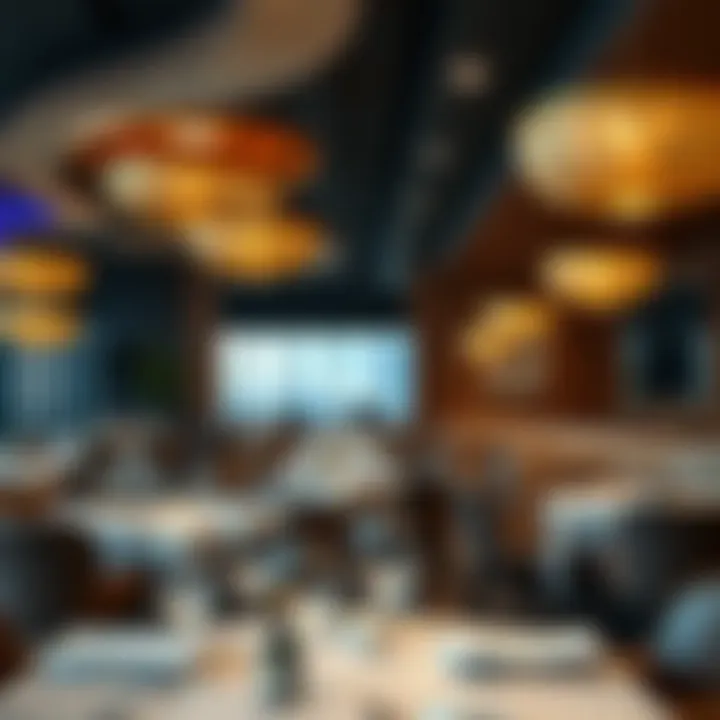 Contemporary Dining Ambiance Modern restaurant interior reflecting Dubai's contemporary style