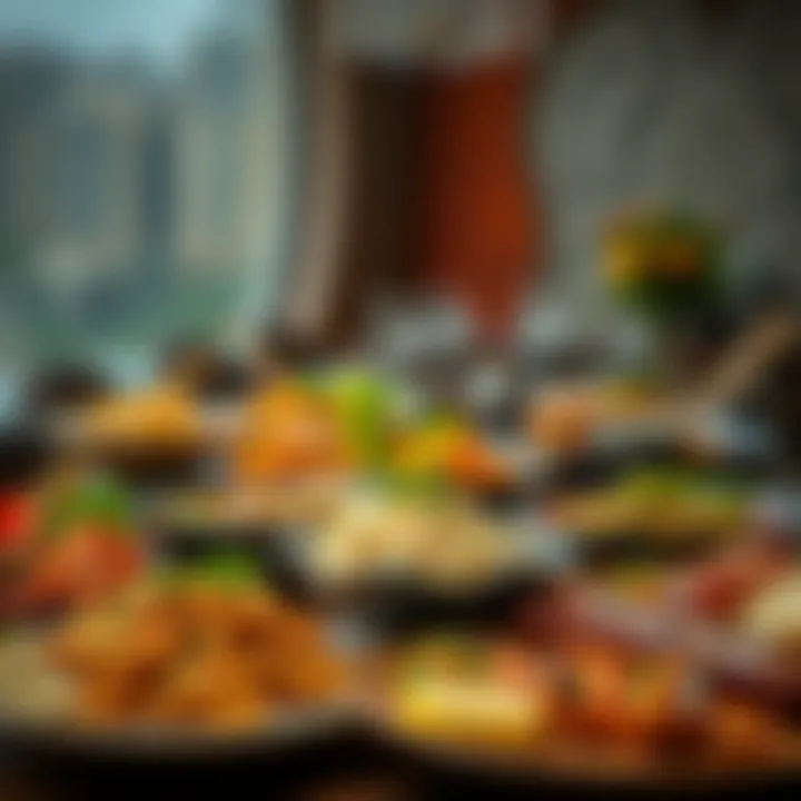 Culinary Diversity in Dubai Hills A vibrant array of dishes from various cuisines