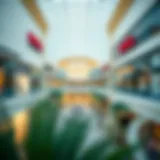 A scenic view of Dubai Outlet Mall showcasing its modern architecture and vibrant atmosphere