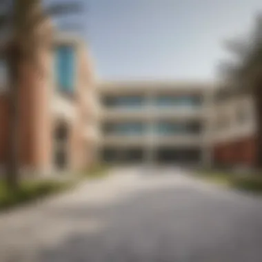 Overview of a modern school building in Deira