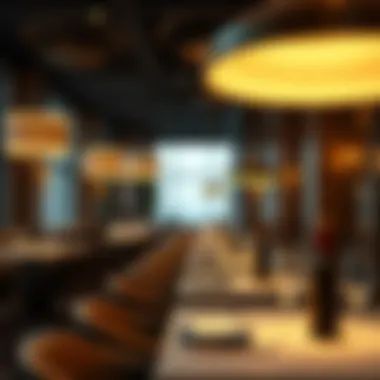 Elegant Restaurant Ambiance in Dubai Hills Elegant ambiance of a Dubai Hills restaurant