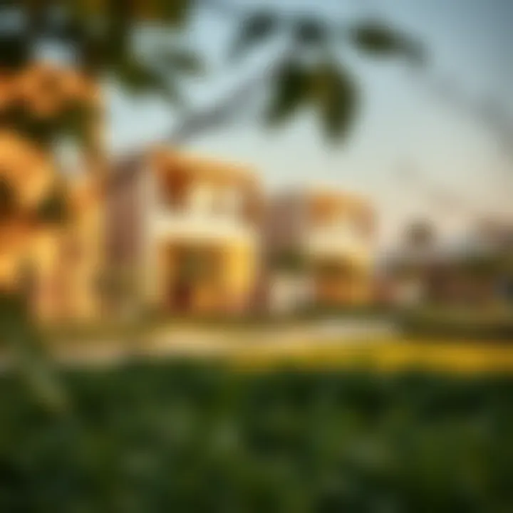 Modern architectural design of homes in Emaar Farm Gardens