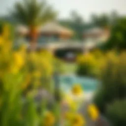 Lush greenery surrounding Emaar Farm Gardens