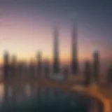 A panoramic view of Dubai's skyline showcasing luxurious properties