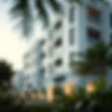 Exterior view of Equiti Apartments showcasing modern architecture