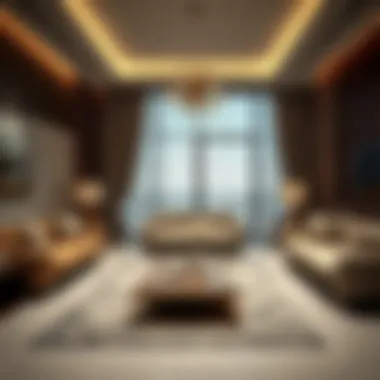 Luxurious Living Room at Equiti Apartments Luxurious living room interior of an apartment at Equiti