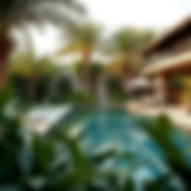 Tranquil private pool area surrounded by lush greenery