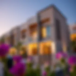 Exterior view of a modern 2 BHK apartment in Muhaisnah