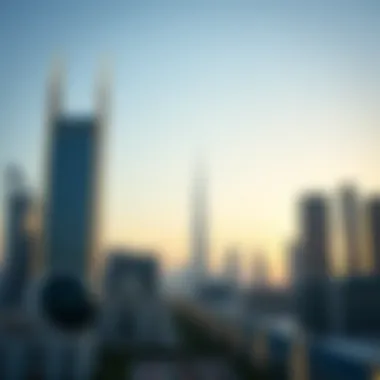 A stunning skyline view of Dubai showcasing iconic skyscrapers and modern architecture