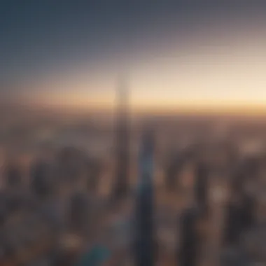 Panoramic View of Dubai Skyline Panoramic view of Dubai skyline from Address Sky View