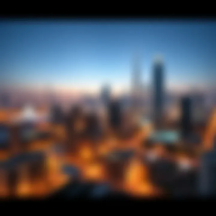 Panoramic view of Dubai skyline with affordable housing options highlighted