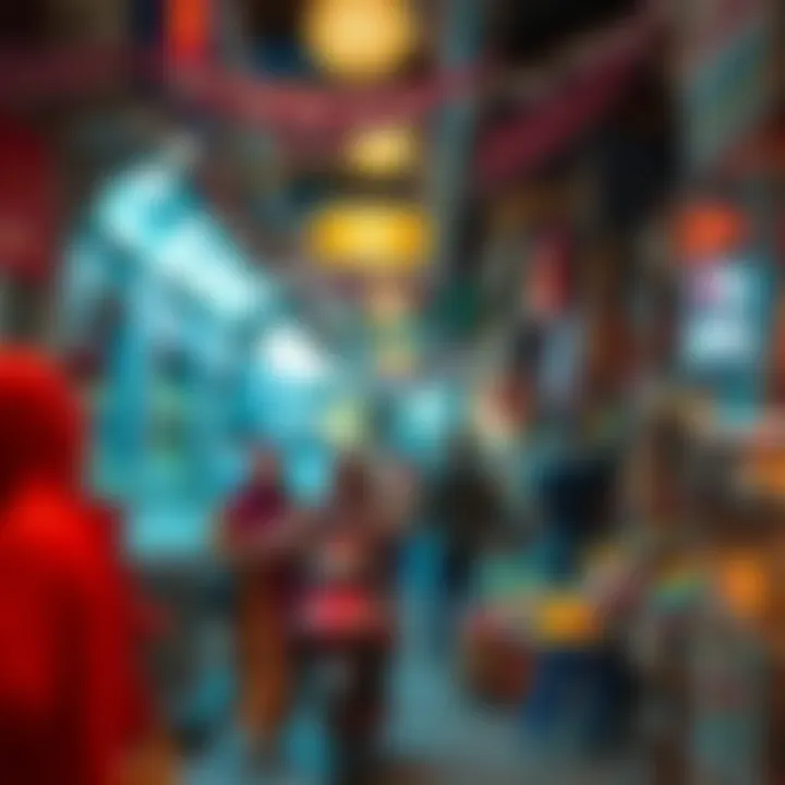 Community Life in Al Aweer's Market Vibrant community life in Al Aweer's Market