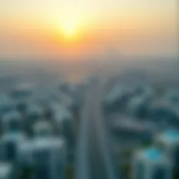 Aerial view of Al Barsha showcasing its skyline and urban layout