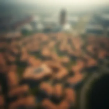 Aerial view of Jumeirah Village Triangle showcasing its layout and surroundings