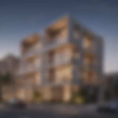 Modern residential buildings in Al Mamzar showcasing architecture