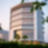 Exterior view of Ansar Building showcasing its modern architecture