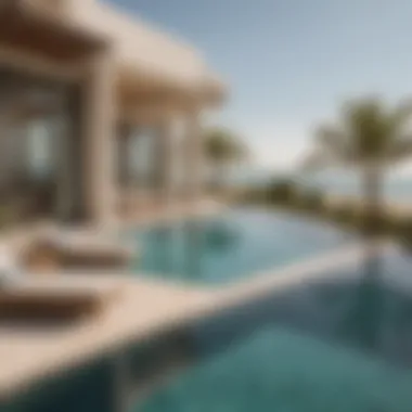 Private Pool with Beach View Private pool overlooking the beach in Dubai