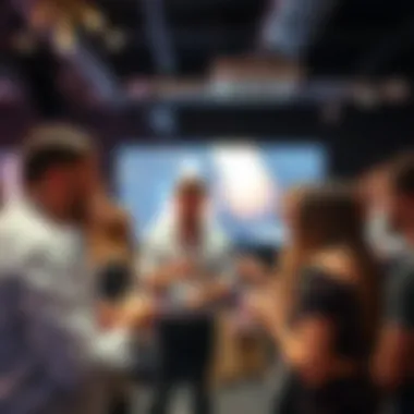 A vibrant networking event at a coworking space in Dubai Marina