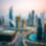 Panoramic view of Dubai's skyline showcasing iconic real estate developments