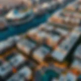 Aerial view showcasing District 10 JVC with stunning architecture